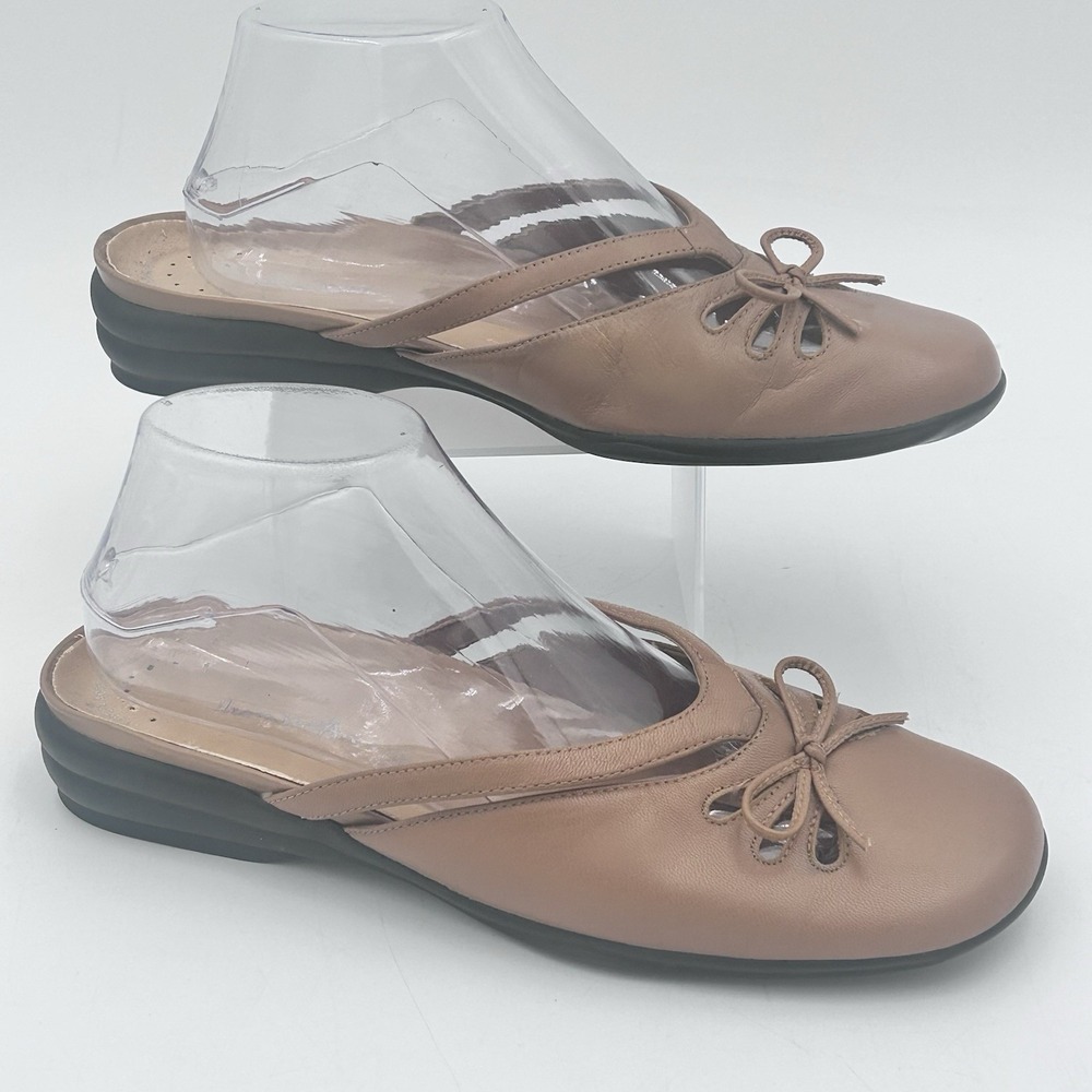 Thom McAn Pro Run 4000 Brown Leather Slides Comfort Clogs Size 8‎